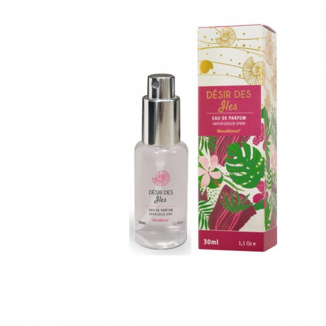 Eau de parfum Bioveillance certifiée biologique "désir des îles" (fruité exotique)