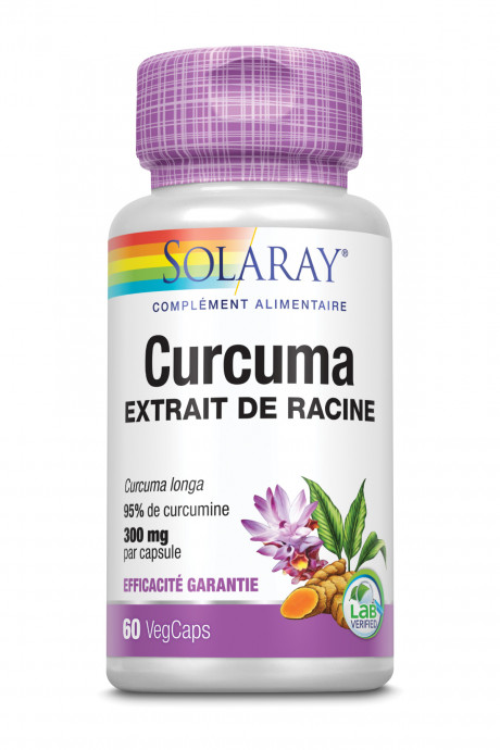 Curcuma 300 mg standardisé à 95% de curcumine - 60 caps. Vég
