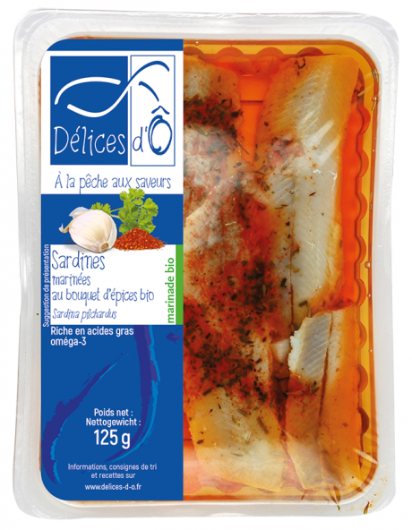 Sardines marinées au bouquet d'épices bio