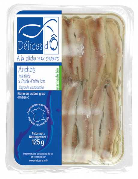 Anchois marinés à l'huile d'olive bio