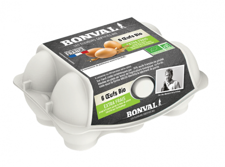 Oeufs extra frais x 6, en boîte