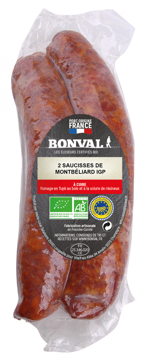 Saucisses de Montbéliard IGP x 2
