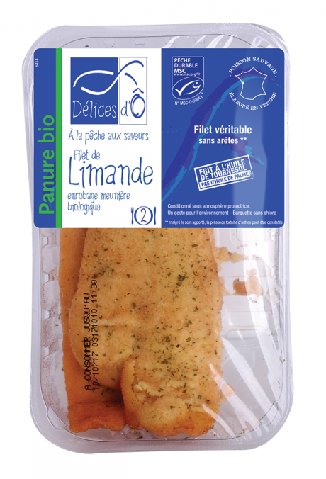 Filet de limande MSC enrobage meunière biologique x 2