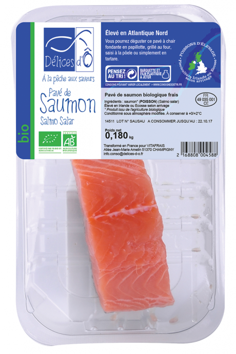 Pavé saumon frais, Irlande ou Ecosse selon arrivage