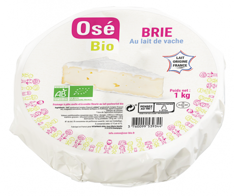 Brie au lait pasteurisé, 25 % MG/PF