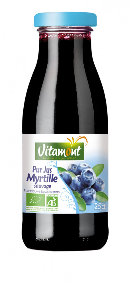 Mini pur jus de myrtille sauvage bio 25cl