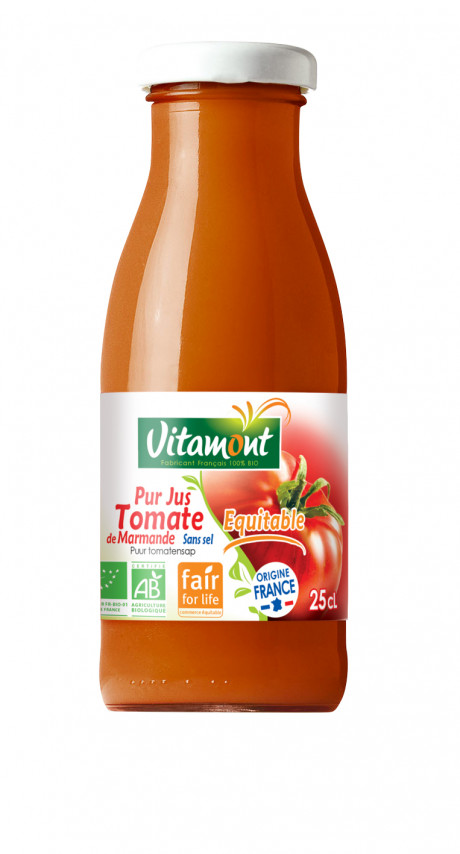 Mini pur jus de tomate de marmande équitable France bio 25cl