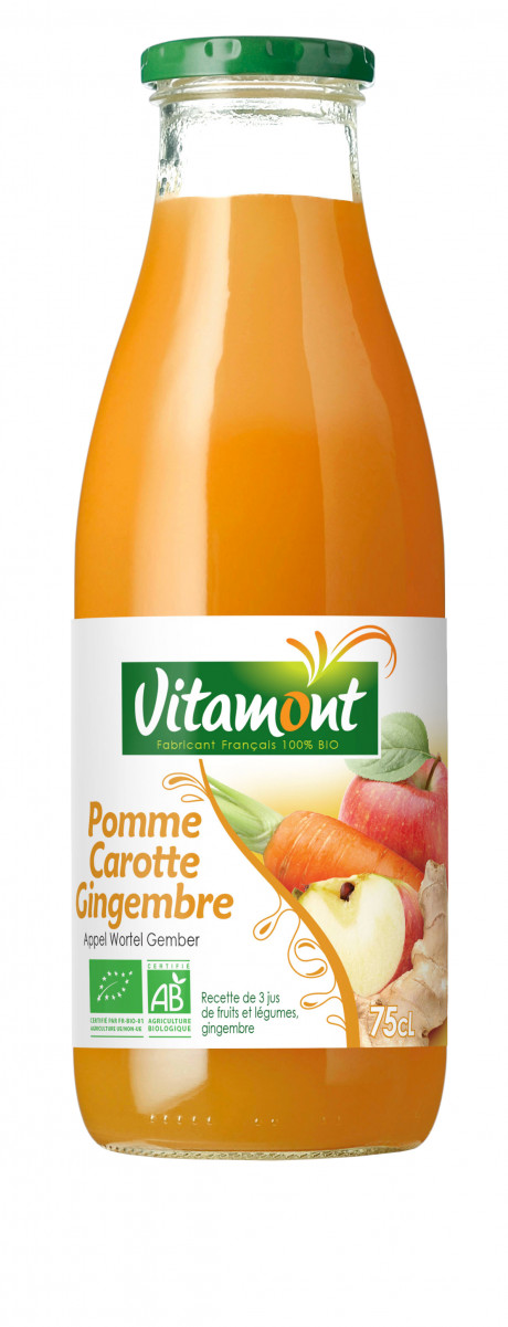 Pomme carotte gingembre bio 75cl