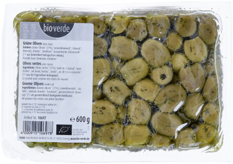 Olives vertes sans noyau 600 g