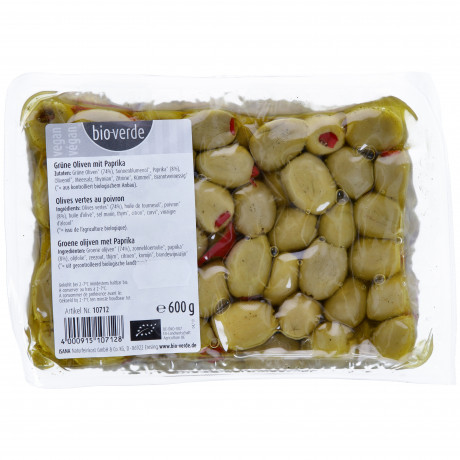 Olives vertes farcies aux poivrons 600 g