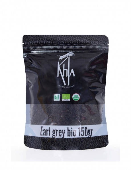 Thé noir bio du Sri Lanka - Earl Grey - Poche vrac - 150g
