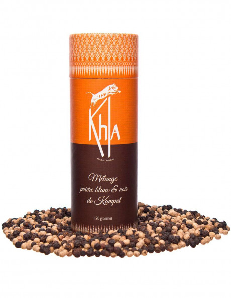Mélange poivre blanc & noir de Kampot IGP - Premium
