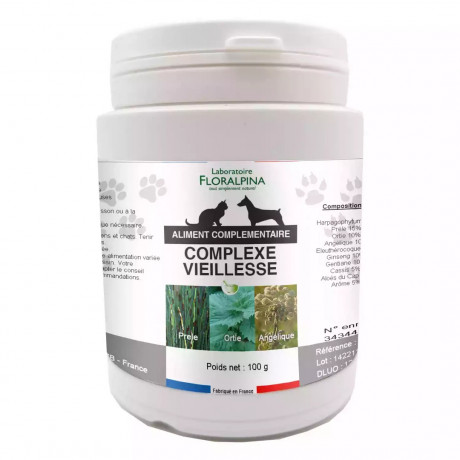 Complexe Vieillesse Poudre 100g pour Chien et Chat