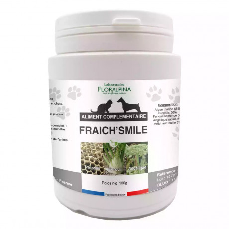 Poudre fraich'smile (anti-tartre) 100g pour chien et chat 
