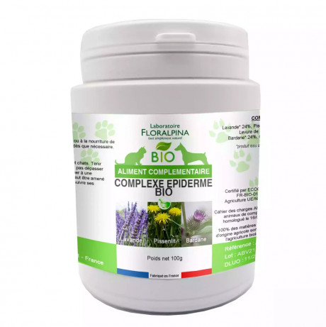 Complexe Epiderme BIO 100g pour chien et chat