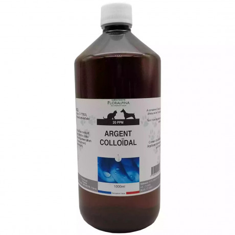 Argent colloïdal 20ppm 1l pour chien et chat 