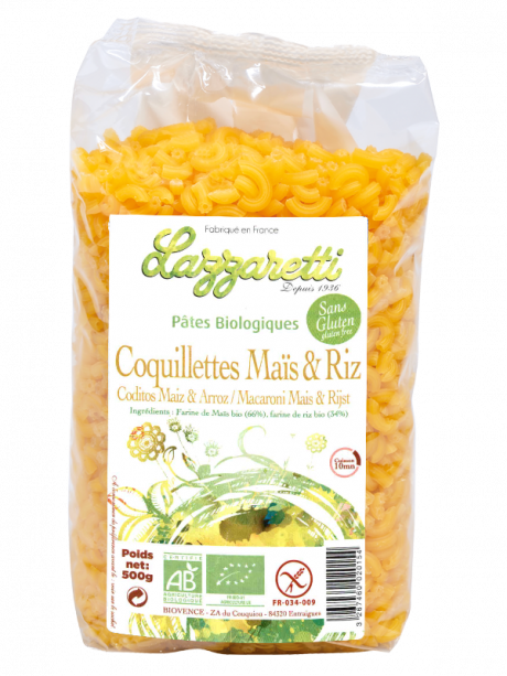 Coquillettes maïs & riz sans gluten 500g 