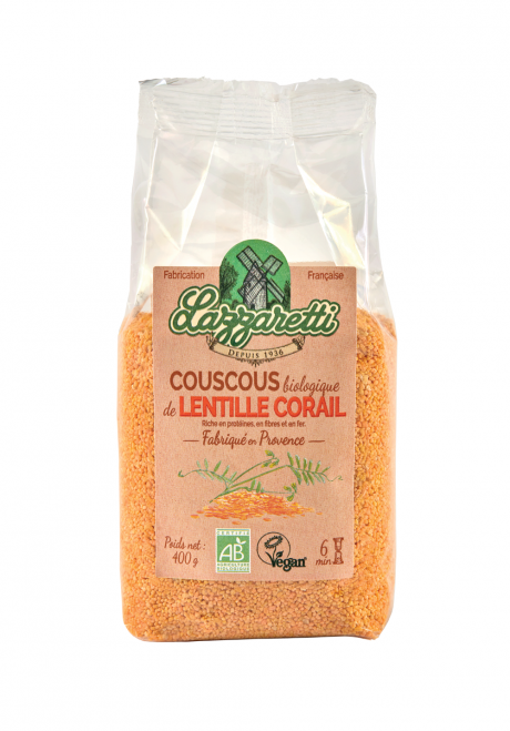 Couscous de lentille corail Vegan 400g