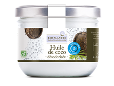 Huile de coco désodorisée  BIO PLANÈTE 400 ml