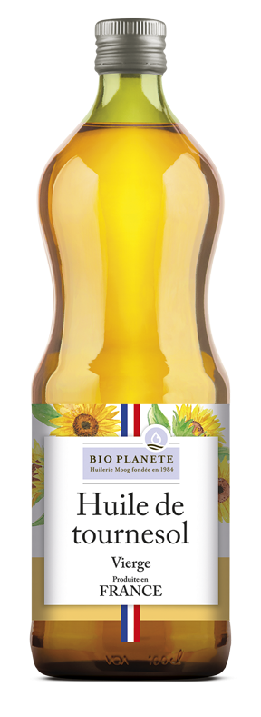 Huile de tournesol vierge BIO PLANÈTE 1 L