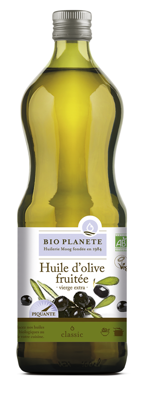Huile d'olive vierge extra fruitée BIO PLANÈTE 1 L