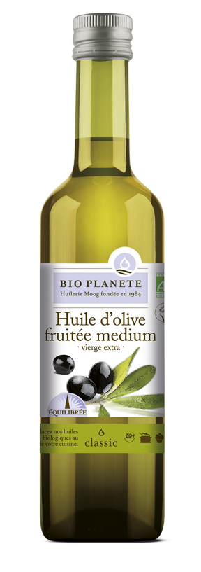 Huile d'olive vierge extra fruitée medium BIO PLANÈTE 500 ml