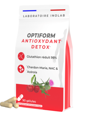 OPTIForm, Glutahion, Nac, Chardon Marie, Acérola - 90 gélules