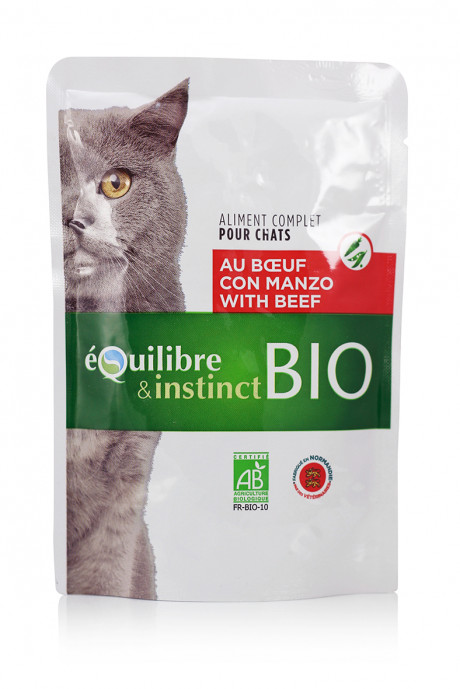 Pochon bio boeuf pour chat