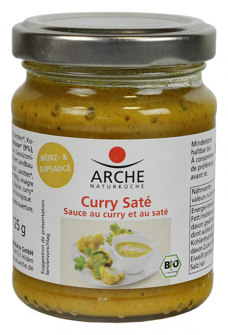 Sauce au curry et au saté pour Dip - Pot en verre