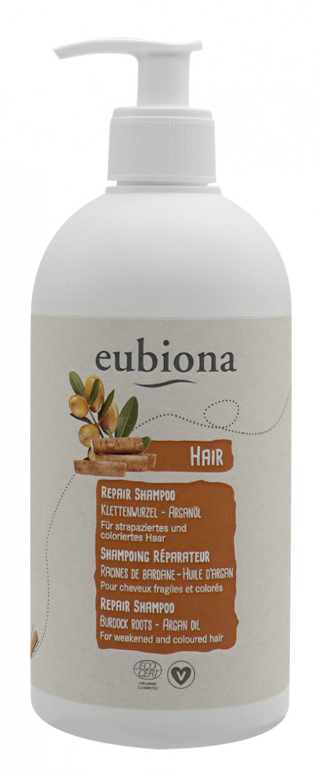 Shampoing Réparateur Racine de Bardane  - Huile d'argan. Flacon Pompe