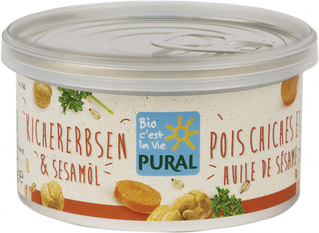 Tartinade végane pois chiches & huile de sésame, sans huile de palme