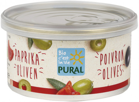 Tartinade végane au poivron et aux olives, sans huile de palme