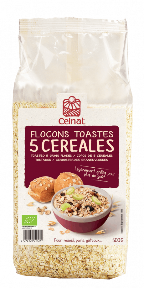 Flocons 5 Céréales Toastés 100% France