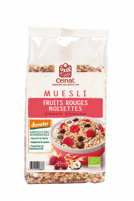 Muesli Fruits Rouges Noisettes Demeter