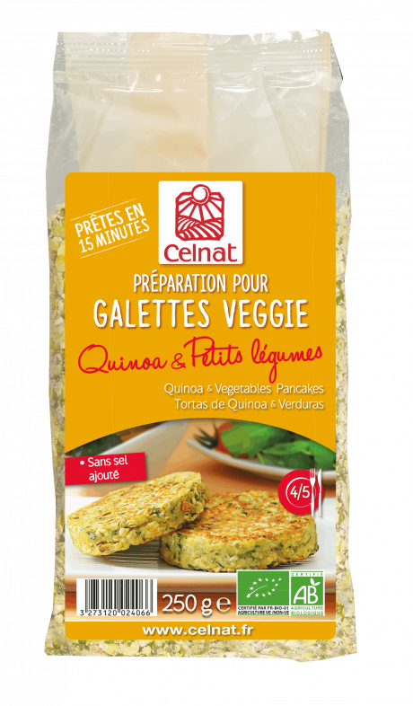 Préparation Pour Galettes Veggie Quinoa Et Petits Legumes
