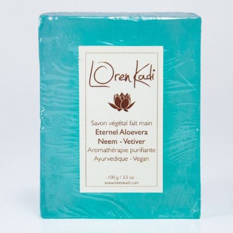 Savon Ayurvédique végétal fait main "Eternel Aloevera Neem" Purifiant
