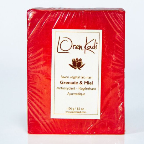 Savon ayurvedique végétal fait main "Grenade & Miel" Anti-oxydant