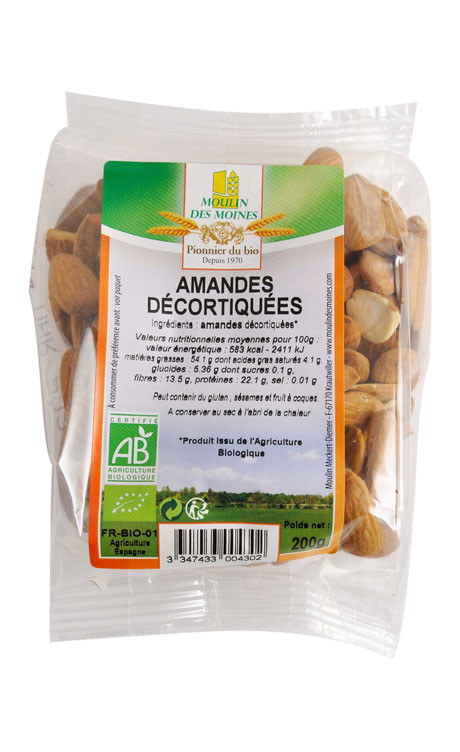 AMANDES DECORTIQUEES 200G AB
