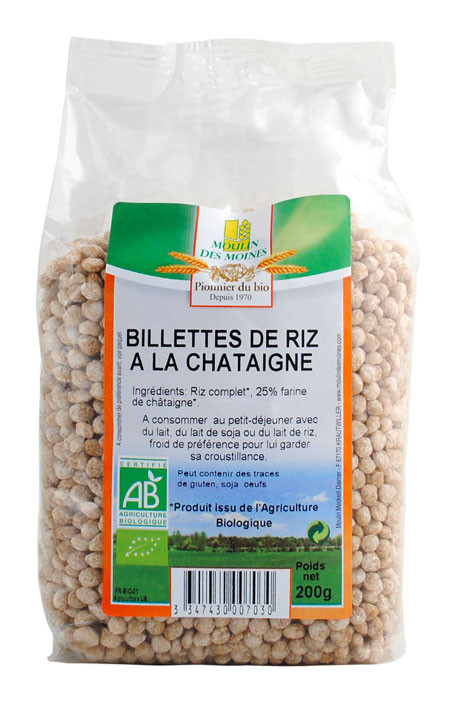 BILLETTES RIZ CHATAIGNE 200G AB