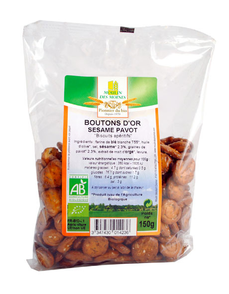 BOUTON D'OR BLE SESAME PAVOT 150G AB