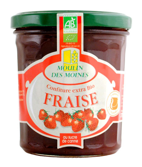 CONFITURE FRAISE SUCRE CANNE 370G AB