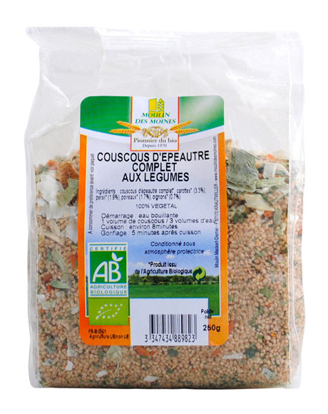 COUSCOUS EPEAUTRE AUX LEGUMES 250G AB