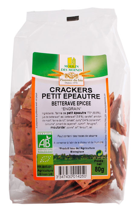 CRACKER PETIT EPEAUTRE BETTERAVE EPICEE 80G AB