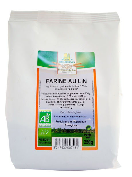 FARINE AU LIN MDP 250G AB