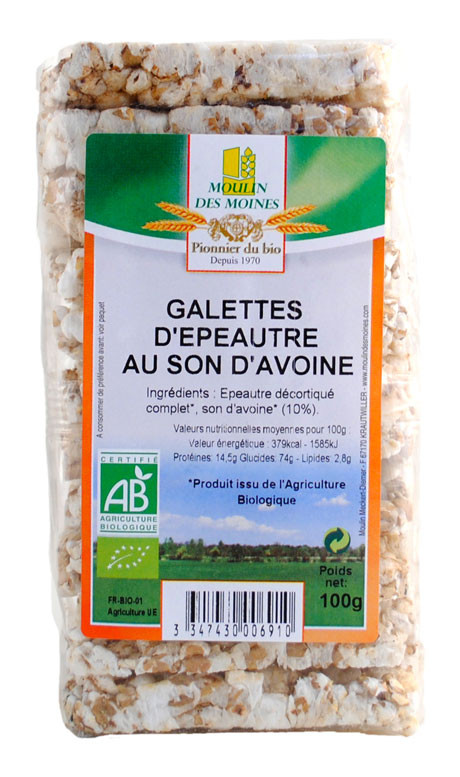 GALETTES EPEAUTRE SON AVOINE 100G AB