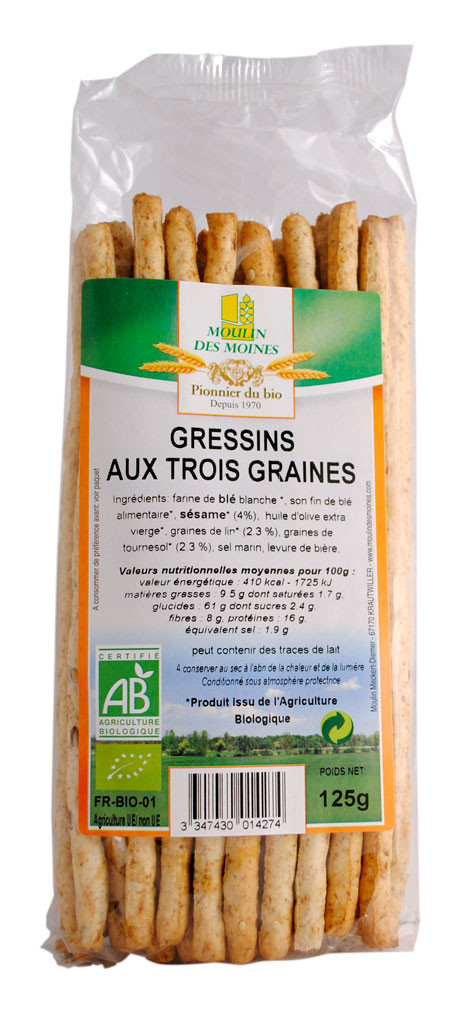 GRESSIN 3 GRAINES 125G AB