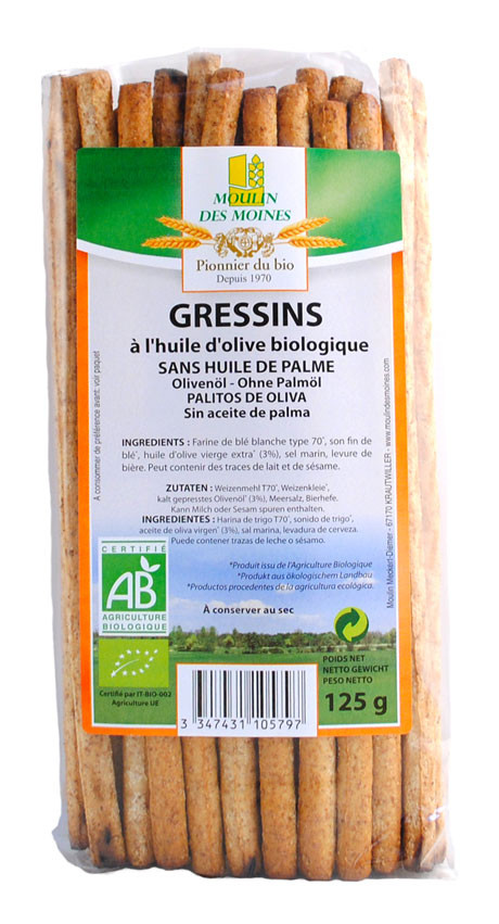 GRESSINS HUILE OLIVE 125G AB