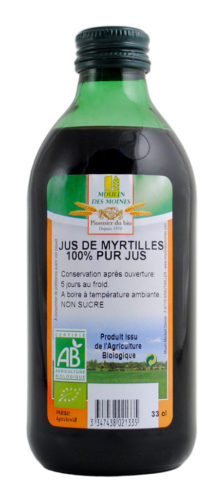 JUS DE MYRTILLE 100% 50CL AB