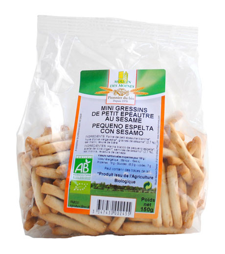 MINI GRESSINS PETIT EPEAUTRE 150G AB