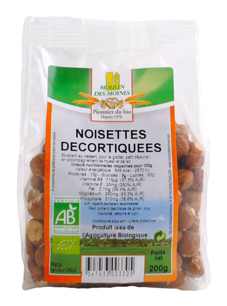 NOISETTES DECORTIQUEES 200G AB